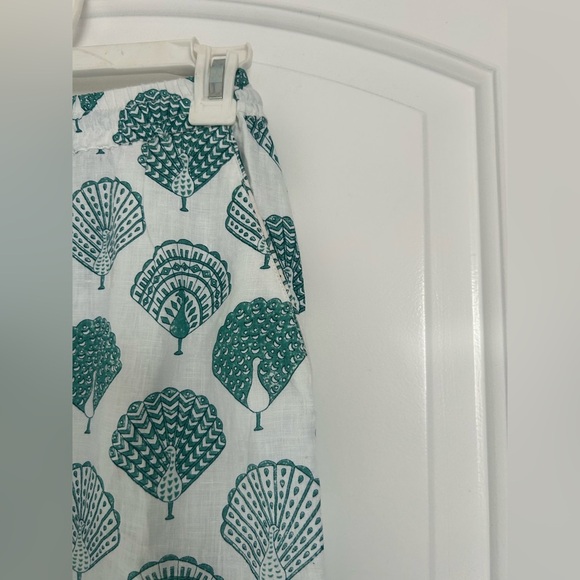 Roller Rabbit 100% Linen Wide leg PANTS PEACOCKS TYRA size extra small eclectic - Picture 9 of 14
